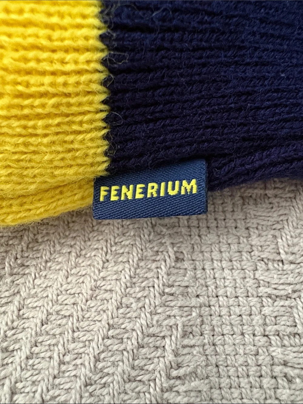 Official Fenerbahçe SK Fenerium Knit Soccer Scarf Navy Yellow